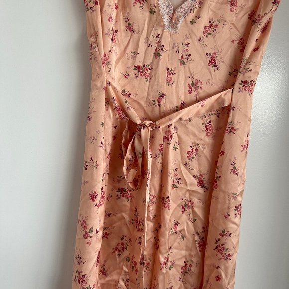 NWT Reformation Lucas Silk Midi Dress SZ 4 Myrna Floral Cap Sleeves Deep V-Back - Picture 12 of 12